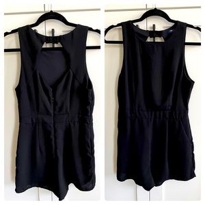 Open back black romper